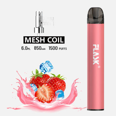 F900 P6 Smooth Airflow dùng một lần Vape Pen 1500puffs lưới cuộn