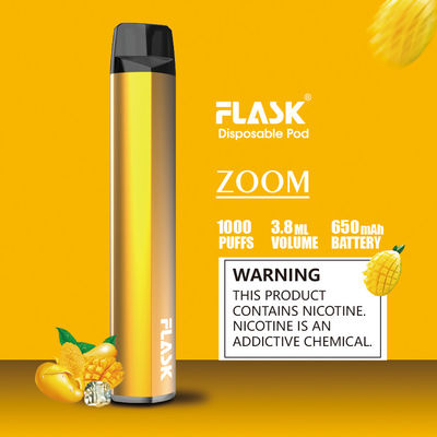 Pin mỏng 1000puffs Pod Vaporizer Pen dùng một lần đã được FDA chấp thuận
