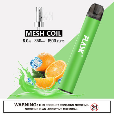 Thiết bị bằng thép không gỉ 304 Ecig 1500puffs Smok Salt Nic với cuộn lưới
