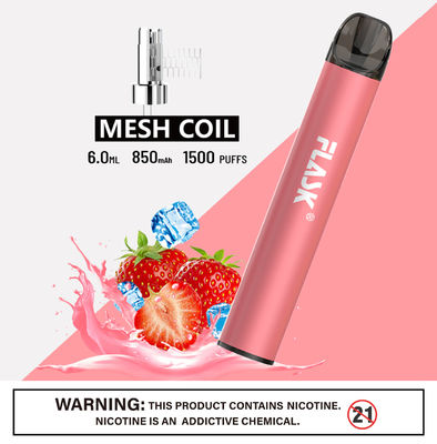 Thiết bị bằng thép không gỉ 304 Ecig 1500puffs Smok Salt Nic với cuộn lưới
