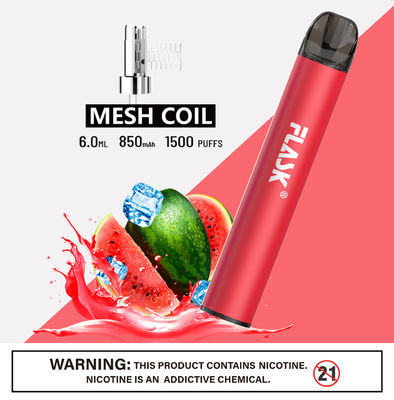 Thiết bị bằng thép không gỉ 304 Ecig 1500puffs Smok Salt Nic với cuộn lưới