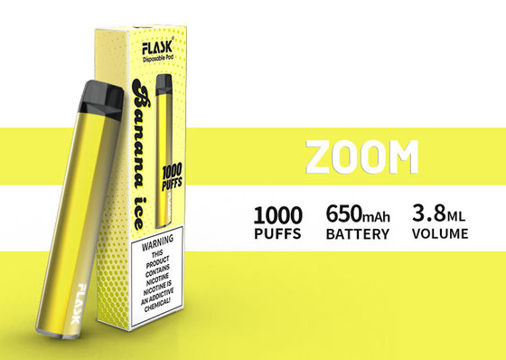 ZOOM Disposol Vapepen đảm bảo chất lượng cung cấp dồi dào 650 mah 3.8ml nước trái cây 1000puffs
