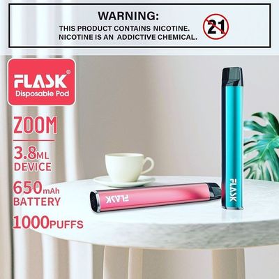 ZOOM dùng một lần Vapepen vapenation 1000puffs 650Mah Cotton Organic