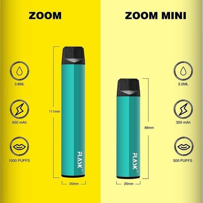 ZOOM dùng một lần Vapepen vapenation 1000puffs 650Mah Cotton Organic