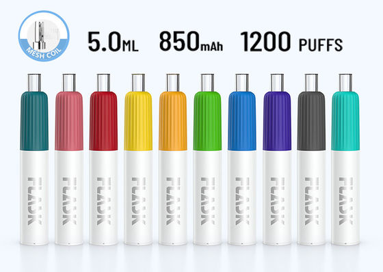 Ống cuộn lưới dùng một lần Vỏ hút Vape, Thuốc lá E hơi lớn 850mAh
