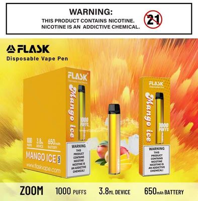 ZOOM Xử lý Vapepen thiết bị ổn định và chất lượng tốt nhất 1000puffs 650mah 3.8ml chất lỏng