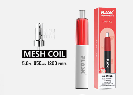 Bút Xì gà điện tử dùng một lần Peach Mango chống rò rỉ 1200 Puffs
