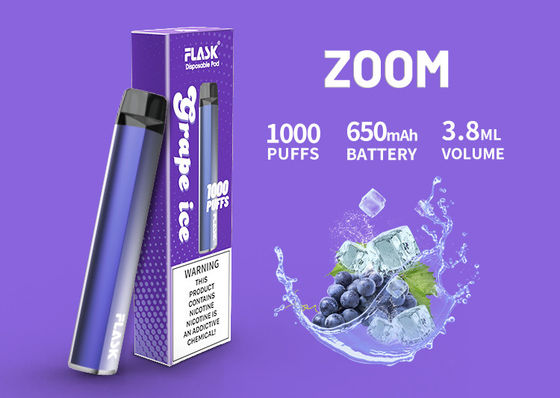 Hộp đựng dầu gốm 1000puffs, Hộp đựng vape CBD có hương vị 3,8ml 650Mah