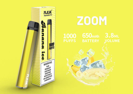 Hộp đựng dầu gốm 1000puffs, Hộp đựng vape CBD có hương vị 3,8ml 650Mah