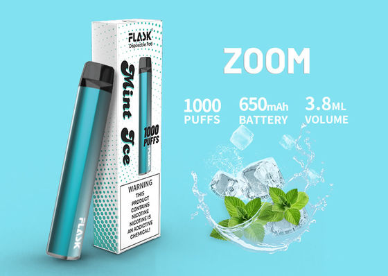 Hộp đựng dầu gốm 1000puffs, Hộp đựng vape CBD có hương vị 3,8ml 650Mah