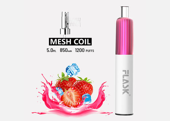 1200 Puffs 5.0ml Thiết bị hút thuốc lá điện tử dùng một lần không chứa Nicotine