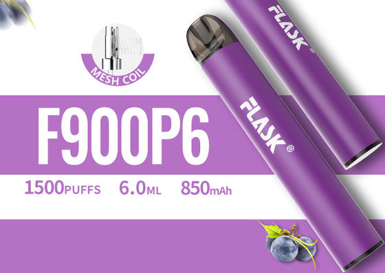 Thiết bị Vape Pod dùng một lần 6.0ml, Bút Vape dùng một lần 1500puffs