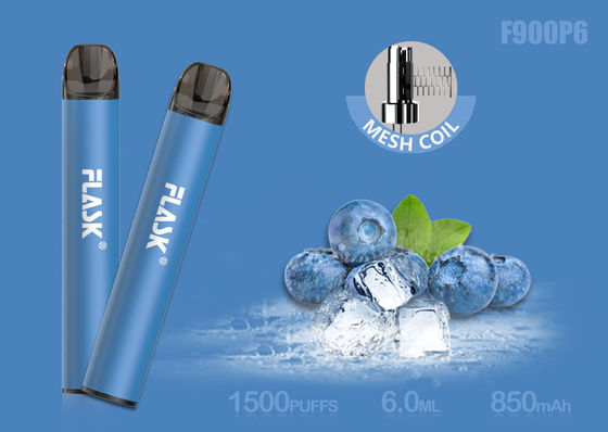 Nicosalt 5% 1500puffs Hộp dầu thủy tinh 6.0ml với cuộn lưới