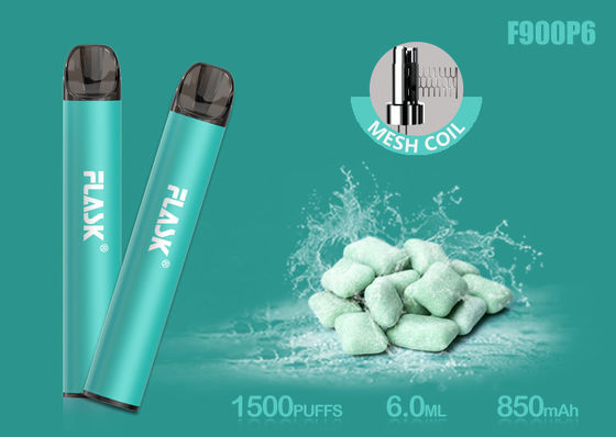 Nicosalt 5% 1500puffs Hộp dầu thủy tinh 6.0ml với cuộn lưới