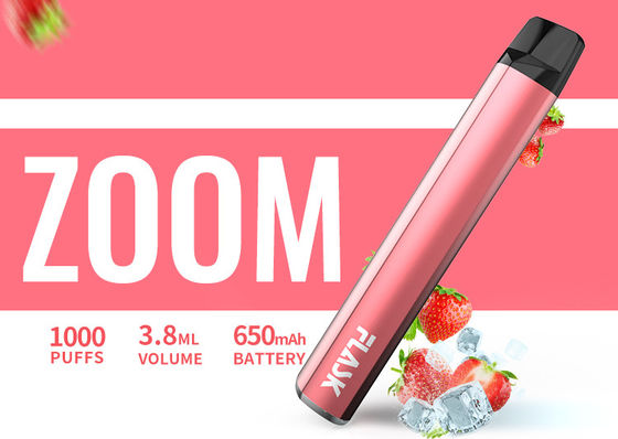 650Mah Electronic 3.8ml 1000puffs Flavoured Vaporizer Pen Nicosalt 1%