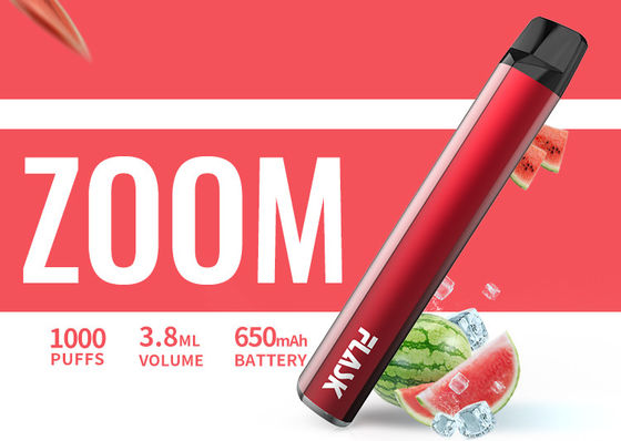 650Mah Electronic 3.8ml 1000puffs Flavoured Vaporizer Pen Nicosalt 1%