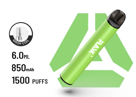 OEM ODM 1500puff 850mAh Vape Pod dùng một lần 6.0ml E Liquid Mesh Coil