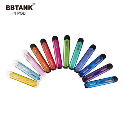 Miệng phẳng Thiết bị Vape Pod dùng một lần Delta 8 Thc Dầu gốm 2ml Cbd Cartridge