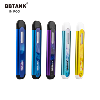 Miệng phẳng Thiết bị Vape Pod dùng một lần Delta 8 Thc Dầu gốm 2ml Cbd Cartridge