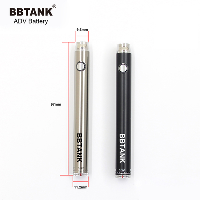 Nút pin xì gà 510 E làm nóng trước điện áp có thể sạc lại có thể điều chỉnh Pin BBTANK ADV 510
