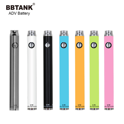Nút pin xì gà 510 E làm nóng trước điện áp có thể sạc lại có thể điều chỉnh Pin BBTANK ADV 510