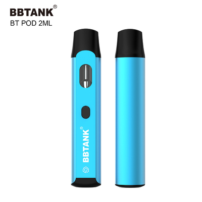 Tùy chỉnh THC Thiết bị Vape dùng một lần Nút 2ml Chức năng làm nóng trước Cuộn dây gốm Không bị tắc