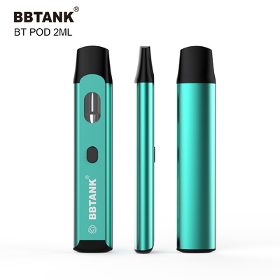 Tùy chỉnh THC Thiết bị Vape dùng một lần Nút 2ml Chức năng làm nóng trước Cuộn dây gốm Không bị tắc