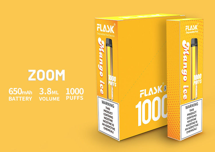 ZOOM Thiết bị thải bỏ Hiệu suất ổn định Vapepen Đức sản xuất Ống ngậm PC 650 mah 3.8ml 1000puffs